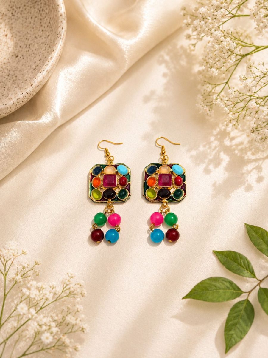 multicolour earrings
